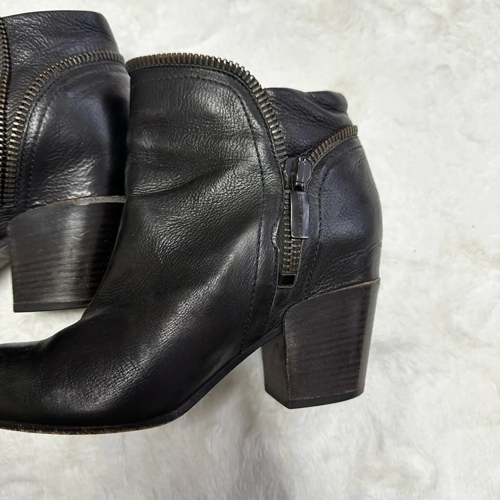 Black Leather Ankle Boots